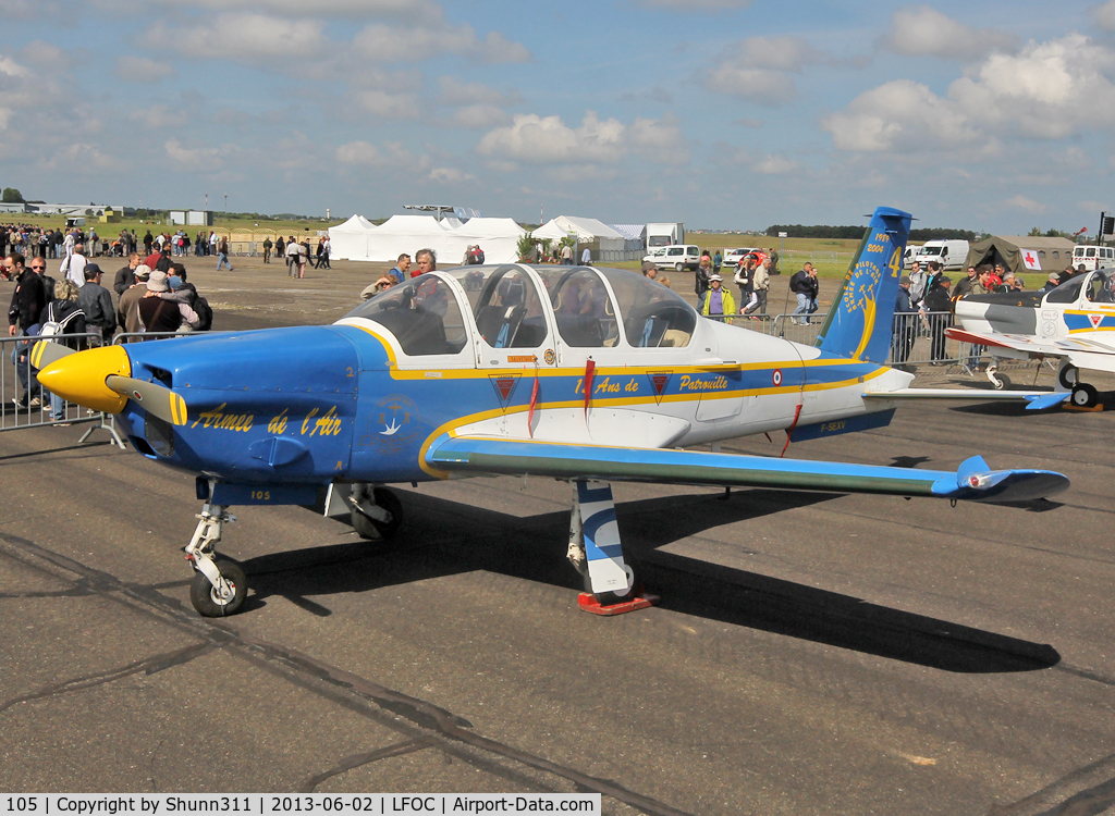 105, Socata TB-30 Epsilon C/N 105, Used as static aircraft during LFOC Open Day 2013... Aircraft is now stored...