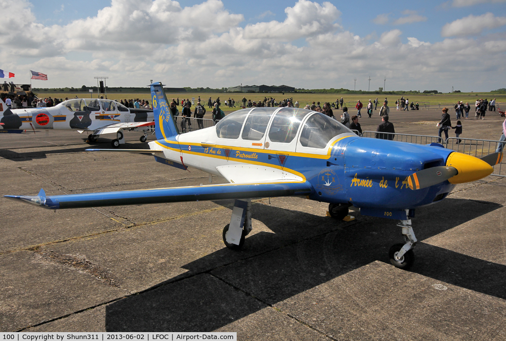 100, Socata TB-30 Epsilon C/N 100, Used as static aircraft  during LFOC Open Day 2013... Aircraft is now stored with still old Cartouche Dorée Patrol c/s