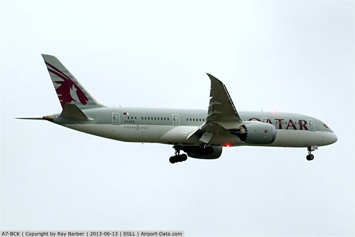 A7-BCK, 2012 Boeing 787-8 Dreamliner C/N 38329, Boeing 787-8 Dreamliner [38329] (Qatar Airways) Home~G 13/06/2013