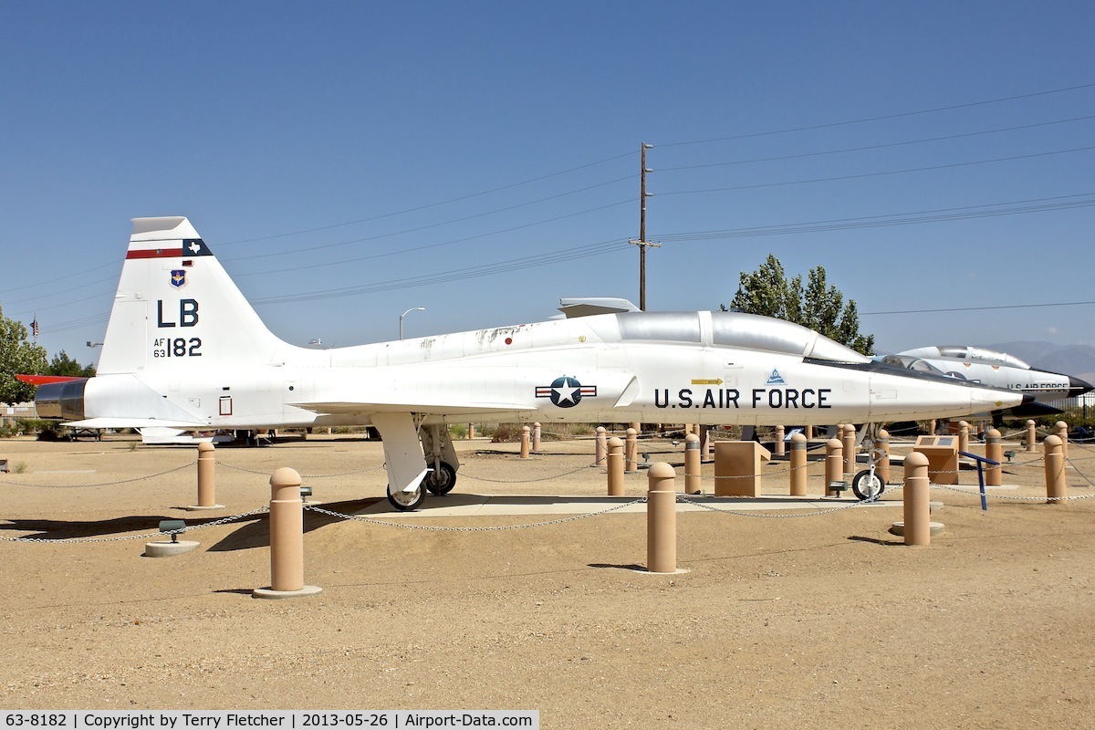 63-8182, 1963 Northrop T-38A-50-NO Talon C/N N.5529, Exhibited at the Joe Davies Heritage Airpark at Palmdale Plant 42, Palmdale, California