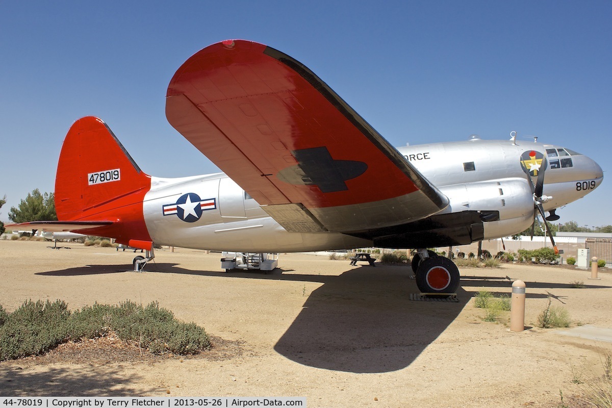 44-78019, 1945 Curtiss C-46D-15-CU Commando C/N 33415, Exhibited at the Joe Davies Heritage Airpark at Palmdale Plant 42, Palmdale, California
