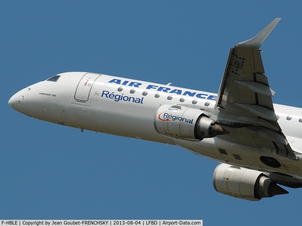 F-HBLE, 2007 Embraer 190LR (ERJ-190-100LR) C/N 19000123, HOP 4023 take off 23