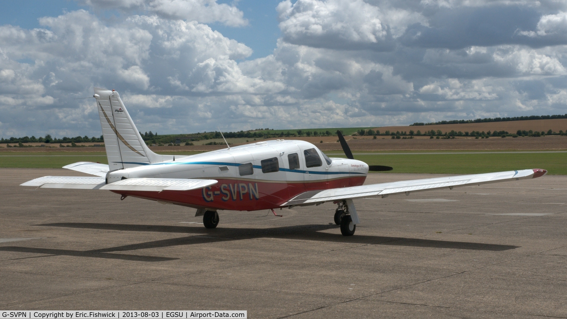 G-SVPN, 2003 Piper PA-32R-301T Turbo Saratoga C/N 3257310, 2. G-SVPN visiting Duxford Airfield.