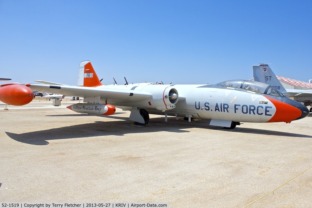 52-1519, 1952 Martin EB-57B Canberra C/N 102, At March Field Air Museum , Riverside , California