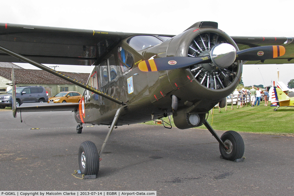 F-GGKL, 1960 Max Holste MH.1521M Broussard C/N 255, Max Holste MH-1521M Broussard at The Real Aeroplane Company's Wings & Wheels Fly-In, Breighton Airfield, July 2013.