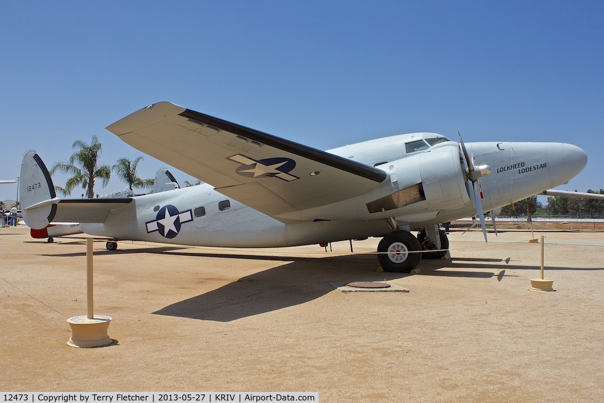 12473, 1942 Lockheed R5O-5 Lodestar C/N 2358, At March Field Air Museum , Riverside , California