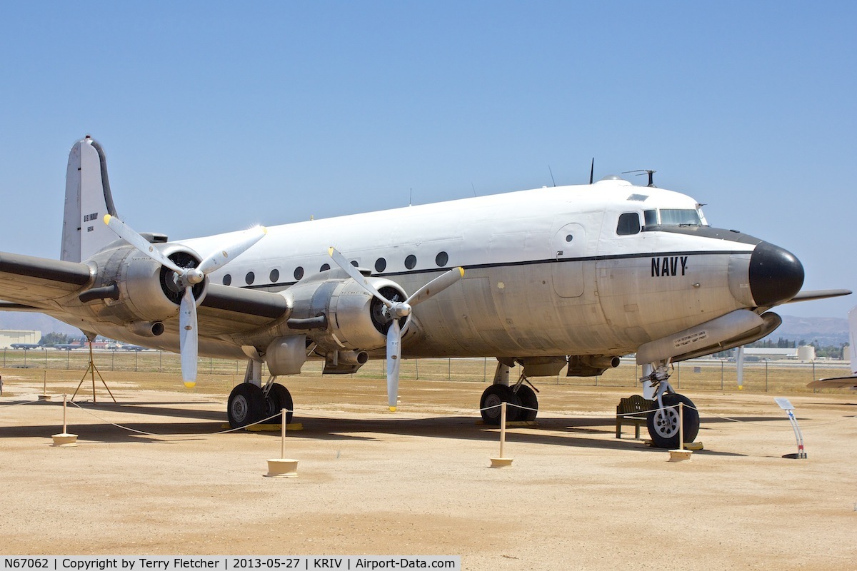 N67062, 1945 Douglas C-54D-5-DC Skymaster (DC-4) C/N 10741, At March Field Air Museum , Riverside , California
ex 42-72636 and BuA 56514
