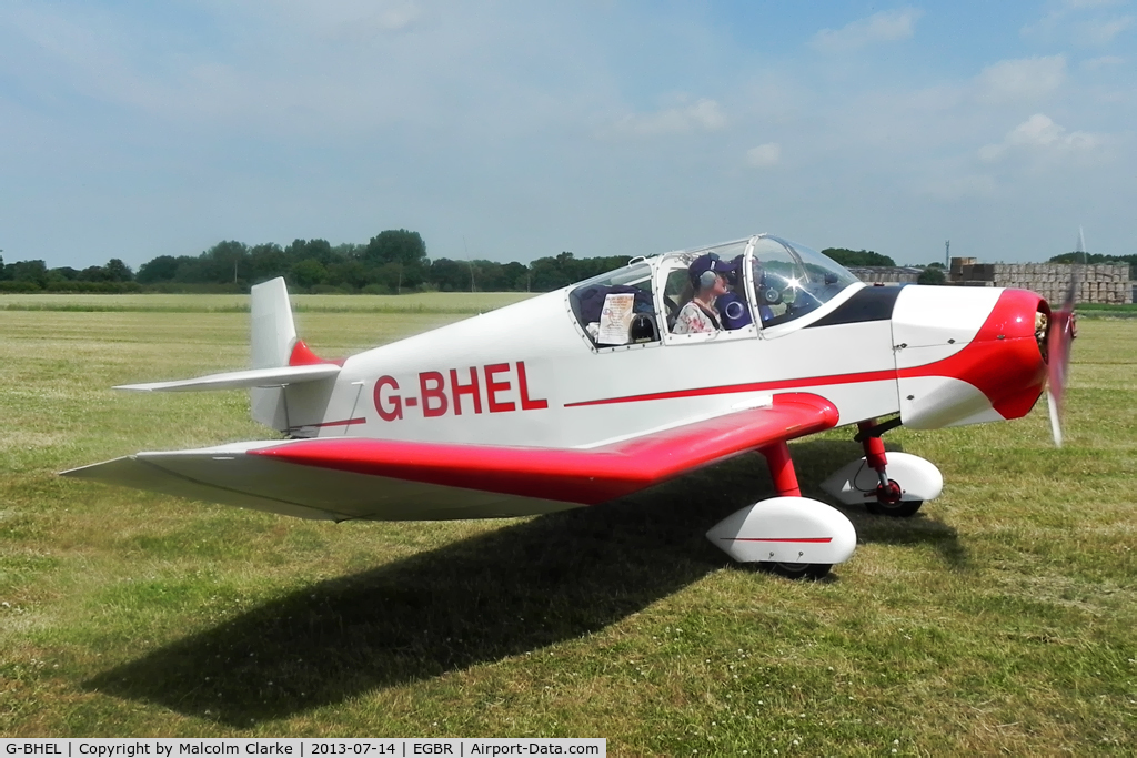 G-BHEL, 1957 SAN Jodel D-117 C/N 735, SAN Jodel D-117 at The Real Aeroplane Company's Wings & Wheels Fly-In, Breighton Airfield, July 2013.