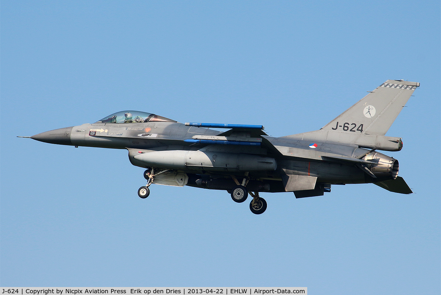 J-624, Fokker F-16A Fighting Falcon C/N 6D-56, J-624 is assigned to the 323 TATESS sqn and based at Leeuwarden AB