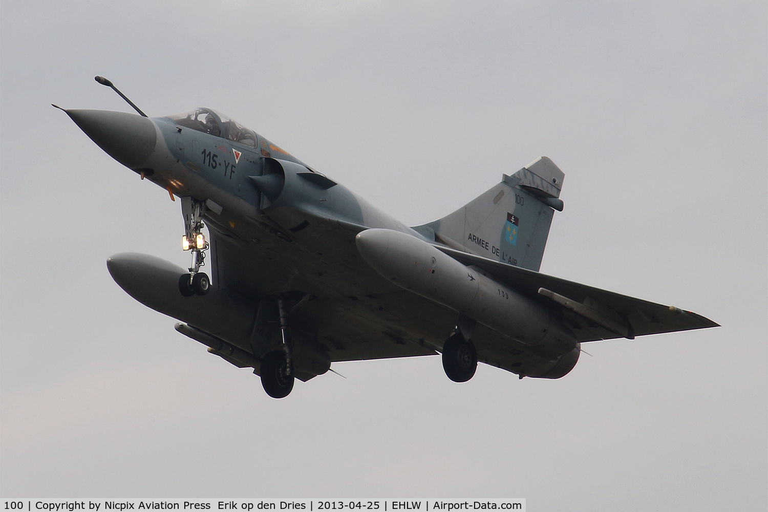 100, Dassault Mirage 2000C C/N 361, Mirage-2000C 100 on finals for runway 24