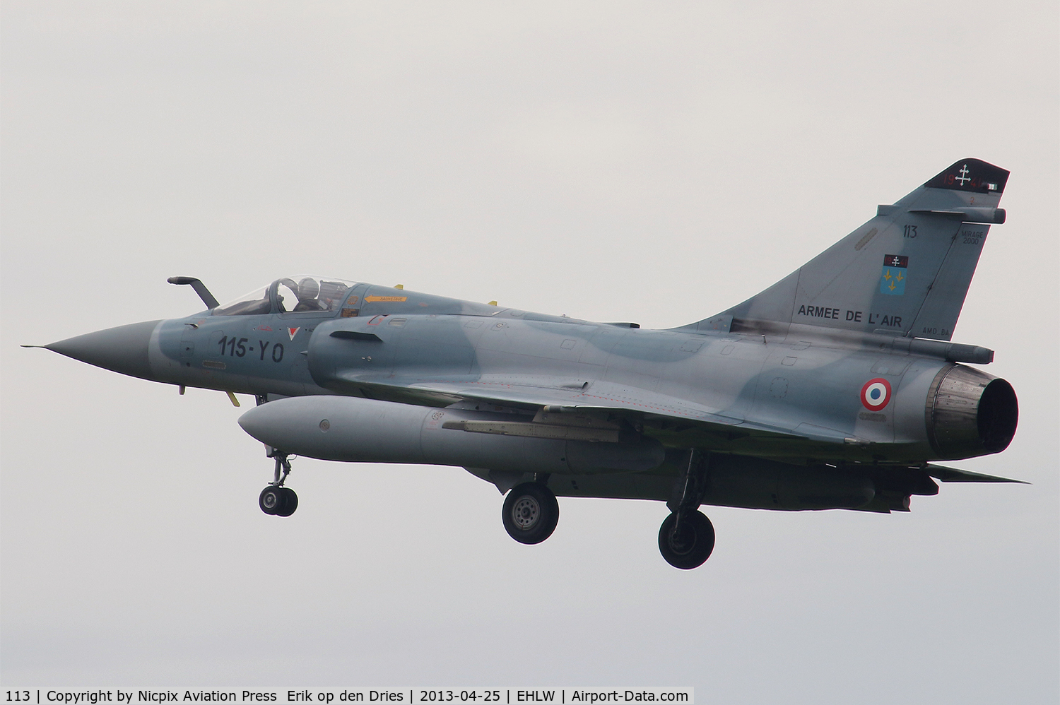 113, Dassault Mirage 2000C C/N 380, 113 recovering into Leeuwarden AB
