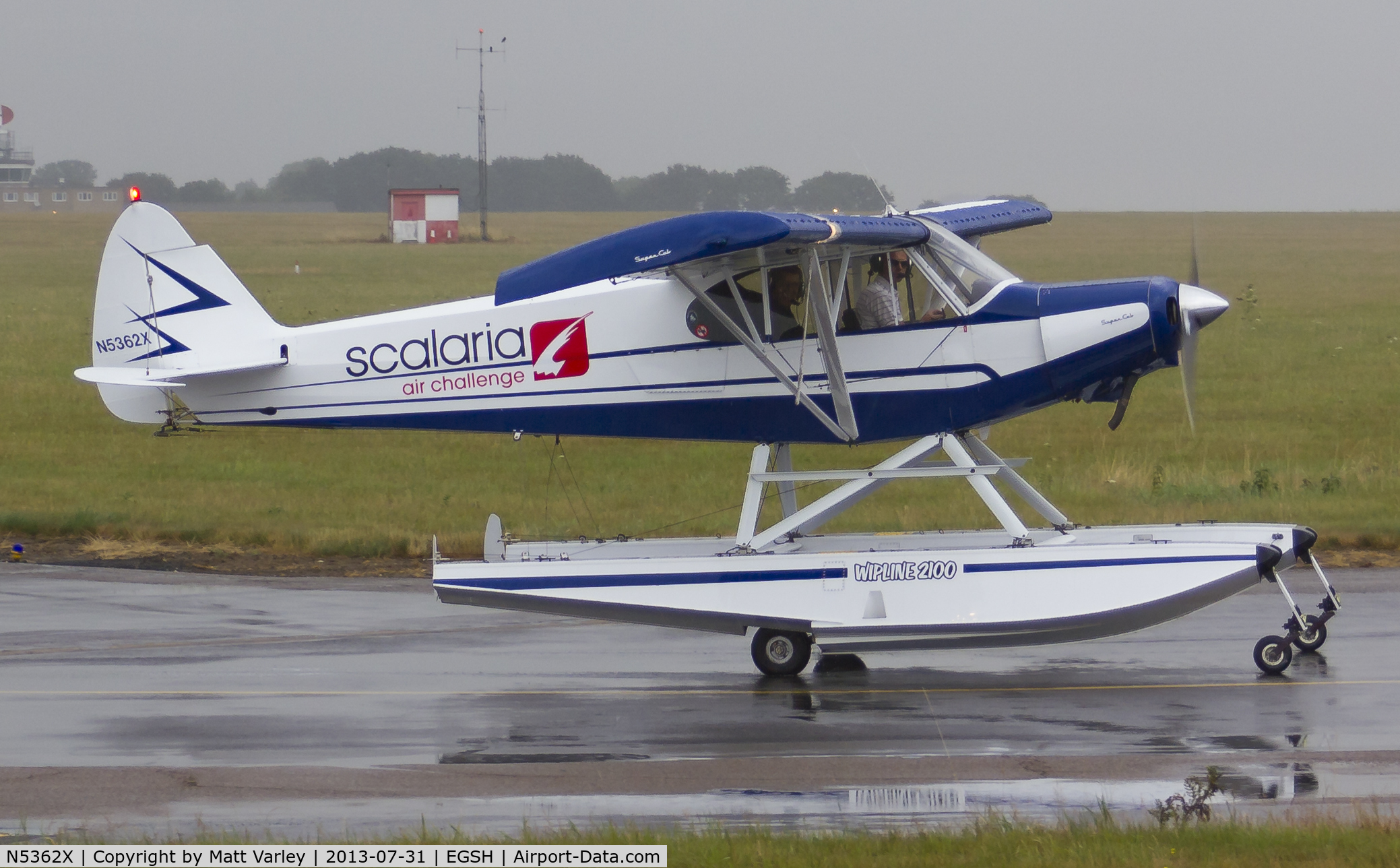 N5362X, Piper PA-18A-150 Super Cub C/N 18-6685, Departing a very wet NWI...