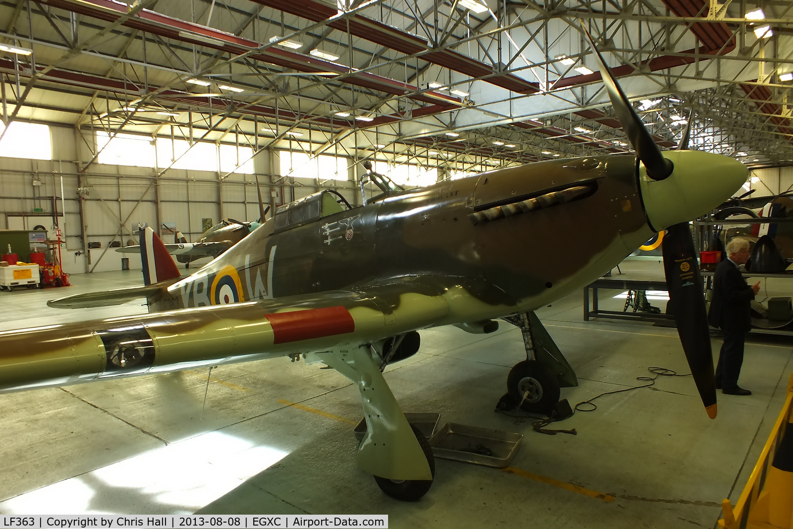LF363, 1944 Hawker Hurricane IIC C/N 41H/469290, LF363 was built at the Hawker factory at Langley near Slough. It first flew in January 1944 and is believed to be the last Hurricane to enter service with the RAF