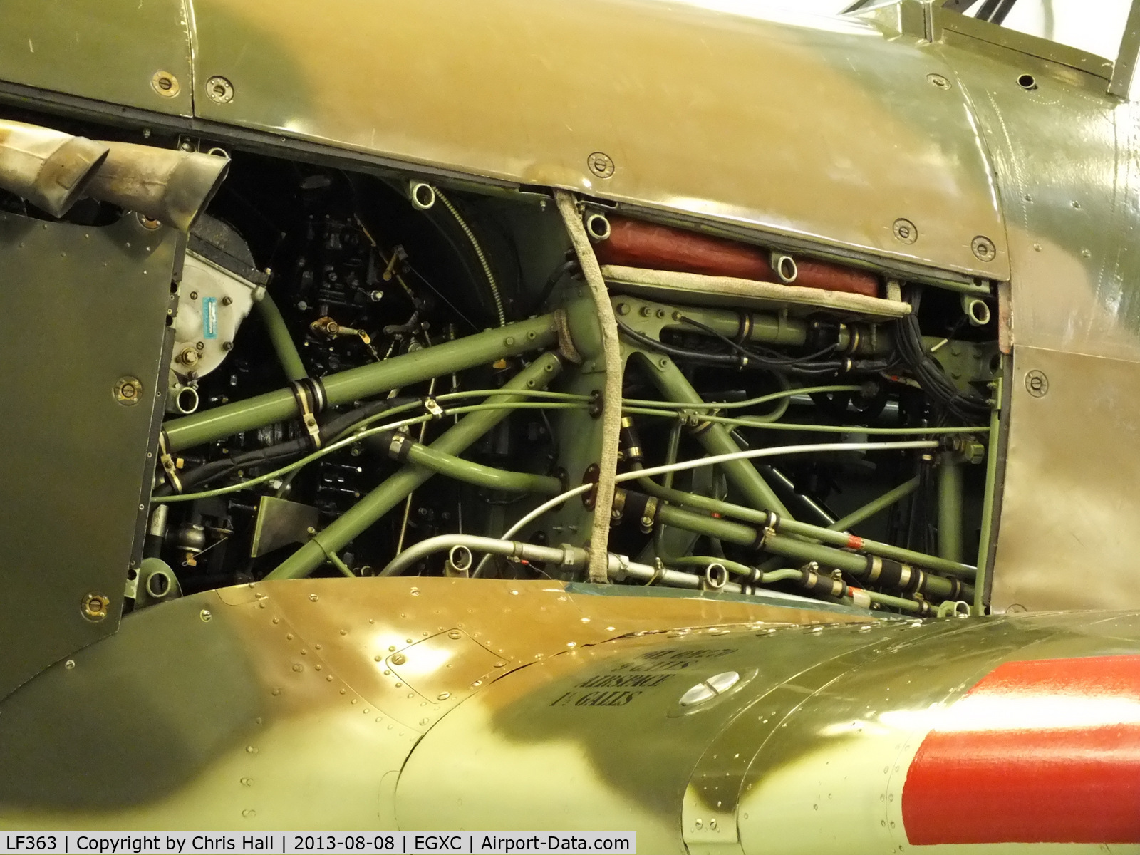 LF363, 1944 Hawker Hurricane IIC C/N 41H/469290, inspection panel removed