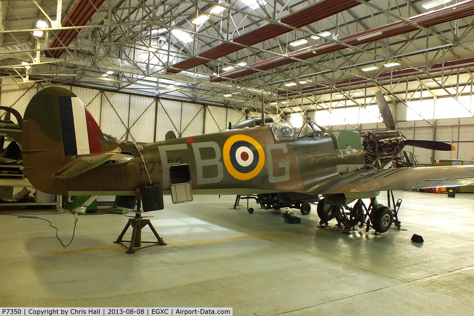 P7350, 1940 Supermarine 329 Spitfire IIa C/N CBAF.14, P7350 is currently presented as Spitfire Mk 1a N3162 of No 41 Squadron, coded ‘EB-G’, the aircraft flown by the top-scoring Battle of Britain fighter ace Eric Lock on 5 September 1940, when he destroyed 3 enemy aircraft in a single sortie.