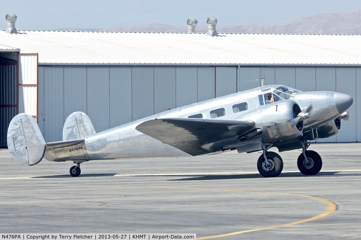 N476PA, 1952 Beech Expeditor 3NM (D18S) C/N CA-265, At Hemet - Ryan Field , California