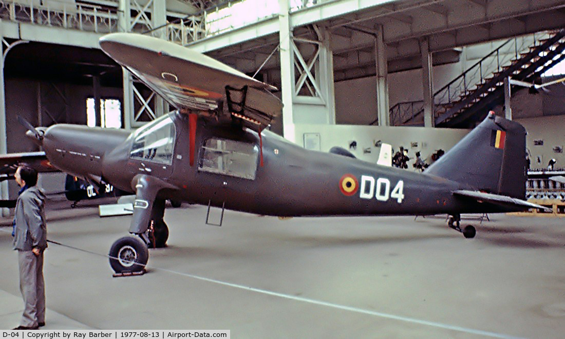 D-04, 1961 Dornier Do-27J-1 C/N 2101, Dornier Do.27J-1 [2101] (Musee Royale de l'Armee et d'Histoire Militaire) Brussels~OO 13/08/1977. Taken from a slide.