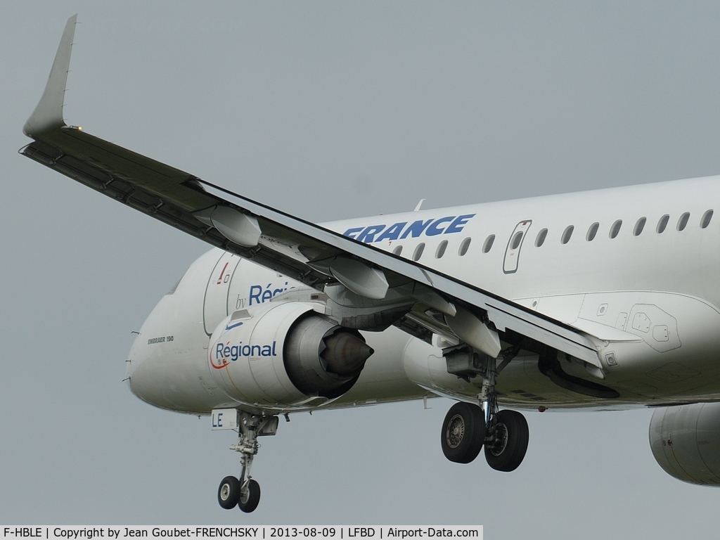 F-HBLE, 2007 Embraer 190LR (ERJ-190-100LR) C/N 19000123, HOP landing 23