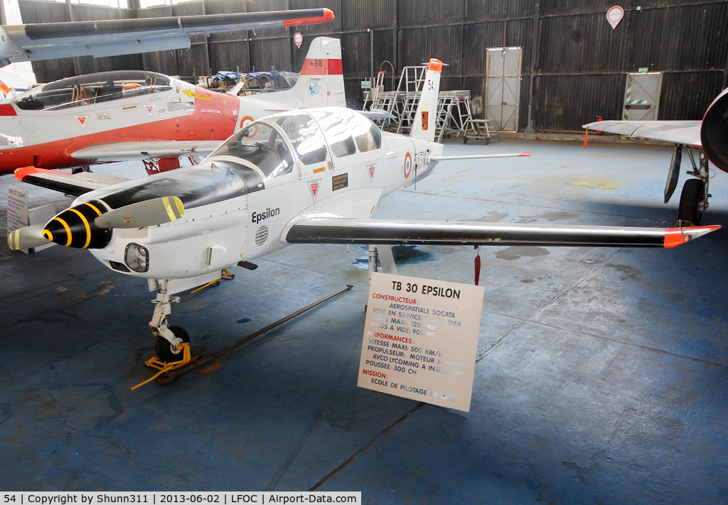 54, Socata TB-30 Epsilon C/N 54, Preserved in Canopee Museum and seen during LFOC Open Day 2013...