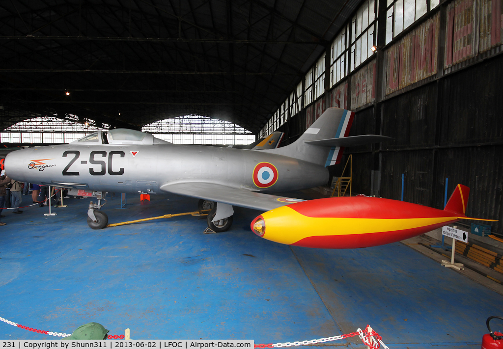 231, Dassault MD-450 Ouragan C/N 231, Preserved in Canopee Museum and seen during LFOC Open Day 2013...
