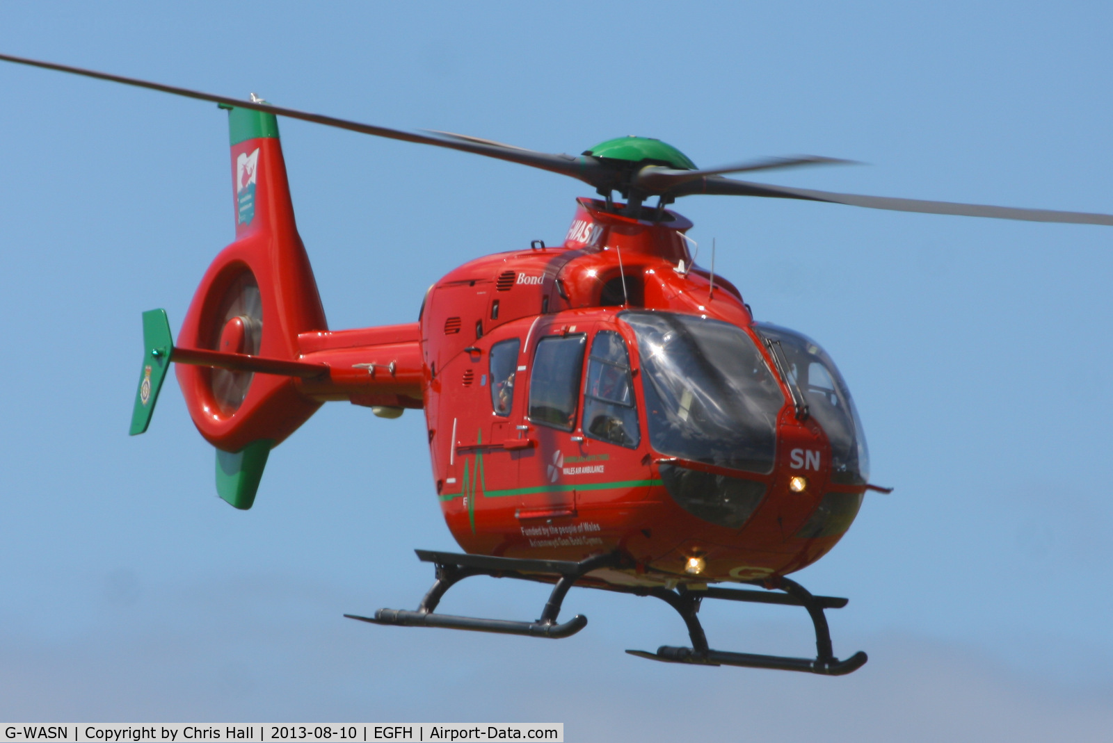 G-WASN, 2008 Eurocopter EC-135T-2+ C/N 0746, Wales Air Ambulance