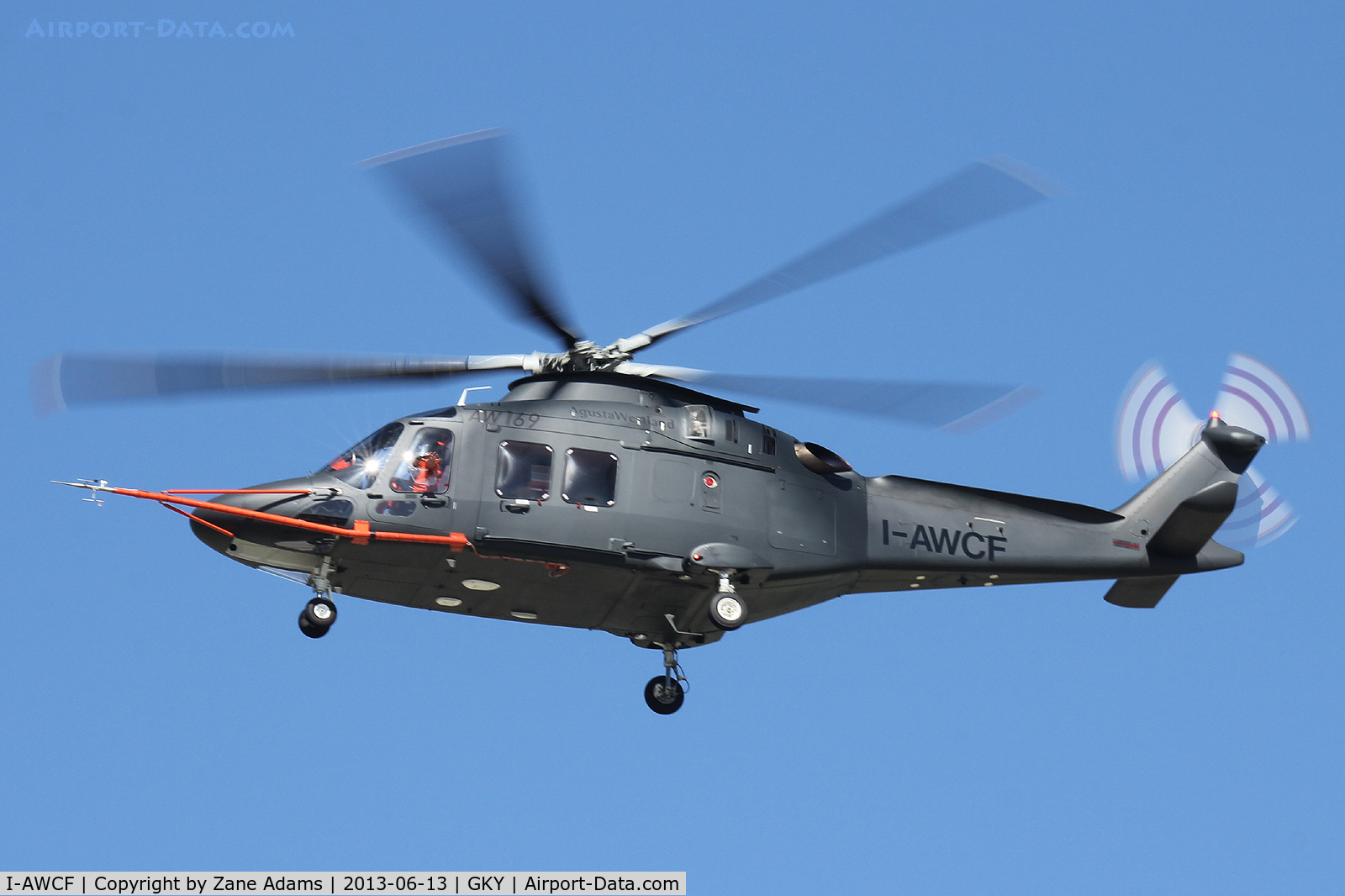 I-AWCF, 2012 AgustaWestland AW169 C/N 69003, Departing Arlington Municipal Airport