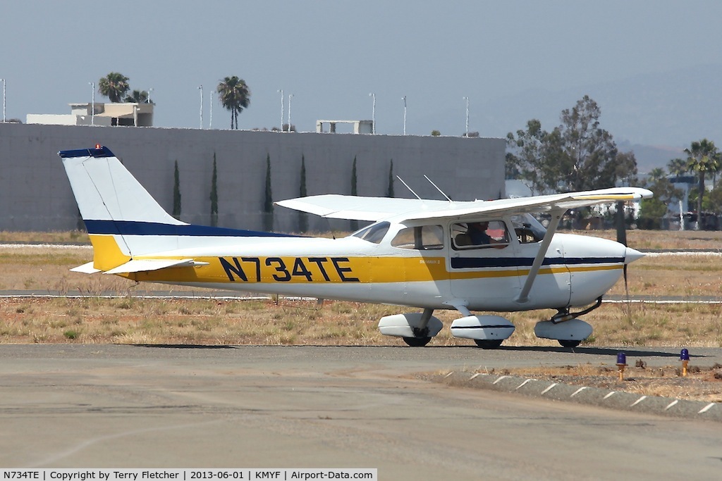 N734TE, 1977 Cessna 172N C/N 17269094, At Montgomery Field , San Diego , California