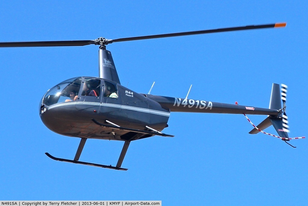 N491SA, Robinson R44 II C/N 12831, At Montgomery Field , San Diego , California