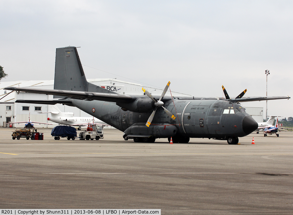 R201, Transall C-160R C/N 201, Parked and used as logistic aircraft for French Air Force Patrol during LFBR Airshow 2013