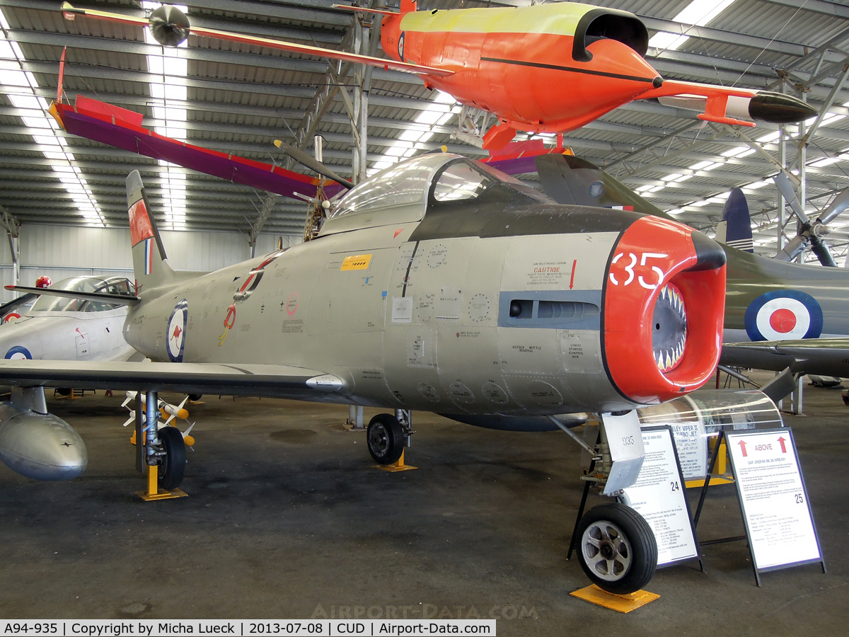 A94-935, Commonwealth CA-27 Sabre Mk.31 C/N CA27-35, At the Queensland Air Museum, Caloundra