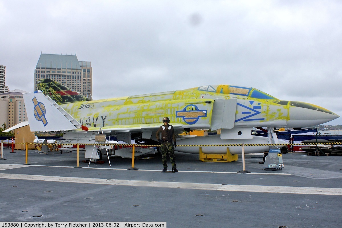 153880, McDonnell F-4S Phantom II C/N 2466, Displayed on the USS Midway on the Waterfront at San Diego , California