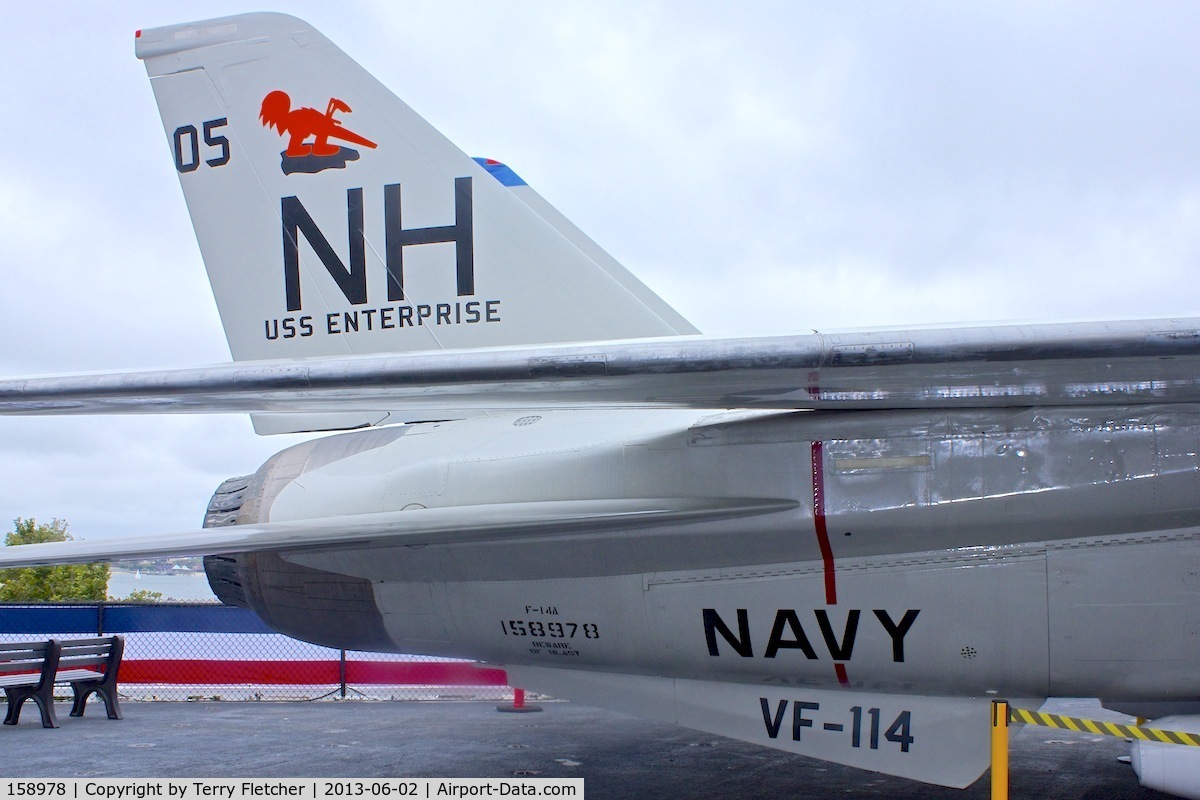 158978, Grumman F-14A Tomcat C/N 39, Displayed on the USS Midway on the Waterfront at San Diego , California