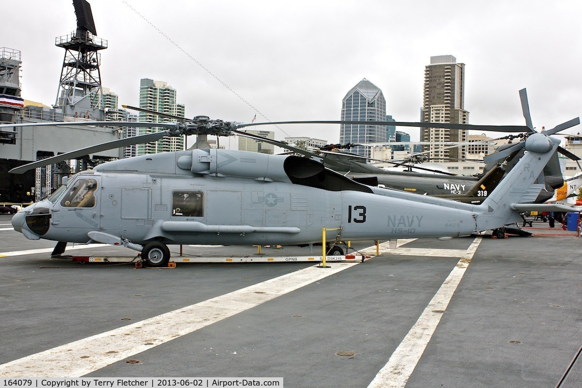 164079, Sikorsky SH-60F Seahawk C/N 70-645, Displayed on the USS Midway on the waterfront at San Diego, California
