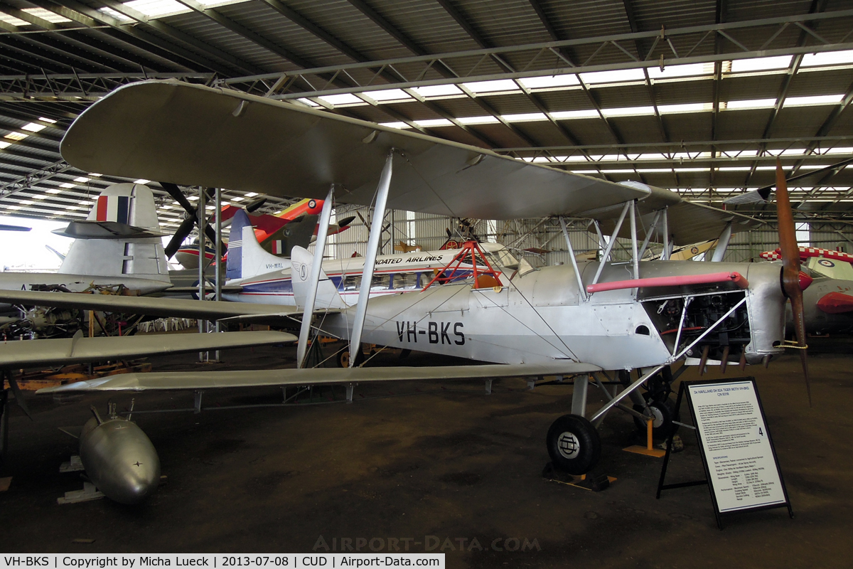VH-BKS, De Havilland DH-82A Tiger Moth II C/N 83118, At the Queensland Air Museum, Caloundra
