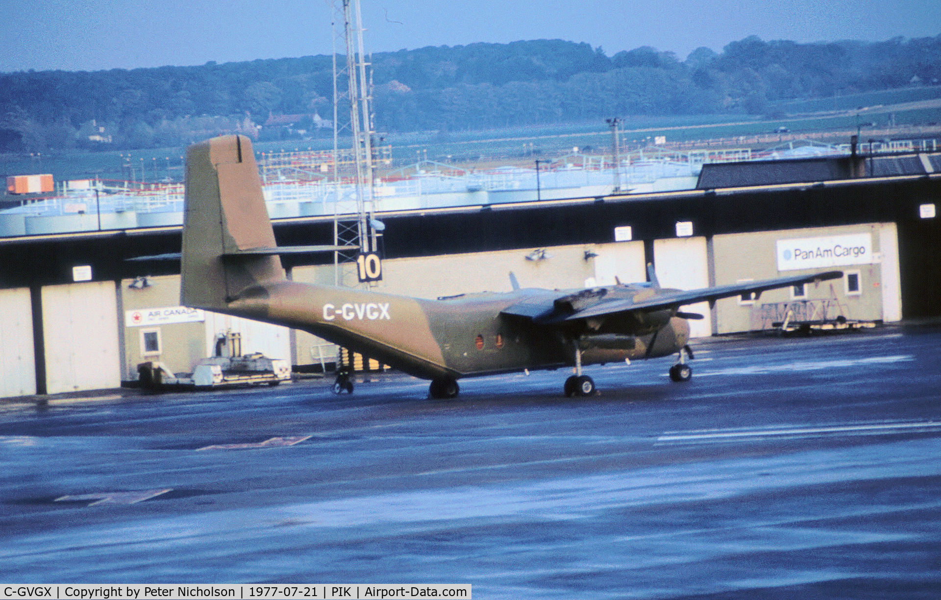 C-GVGX, 1961 De Havilland Canada DHC-4A Caribou C/N 23, This former Sultan of Oman Air Force Caribou staged through Prestwick en route to new ownership in Canada in the Summer of 1977.