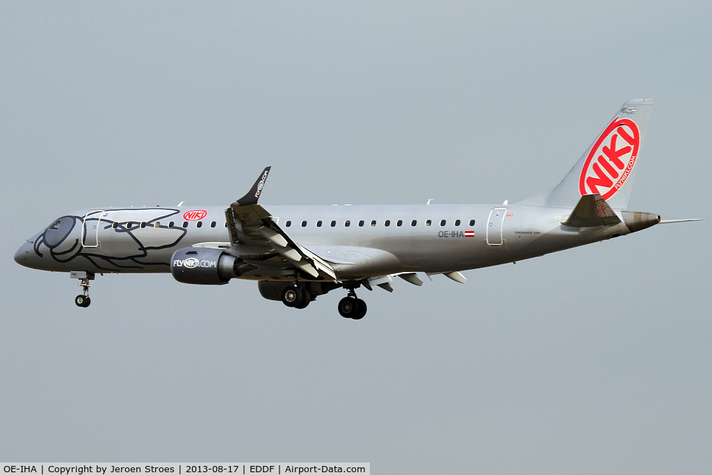 OE-IHA, 2009 Embraer 190LR (ERJ-190-100LR) C/N 19000285, becomes soon Air Berlin