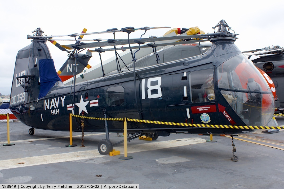 N88949, 1965 Piasecki UH-25B Retriever C/N 130059, Displayed on the USS Midway on the Waterfront in San Diego , California.
