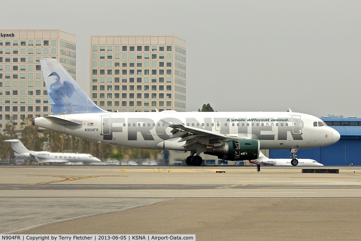 N904FR, 2001 Airbus A319-111 C/N 1579, At John Wayne Airport , Santa Ana , California
