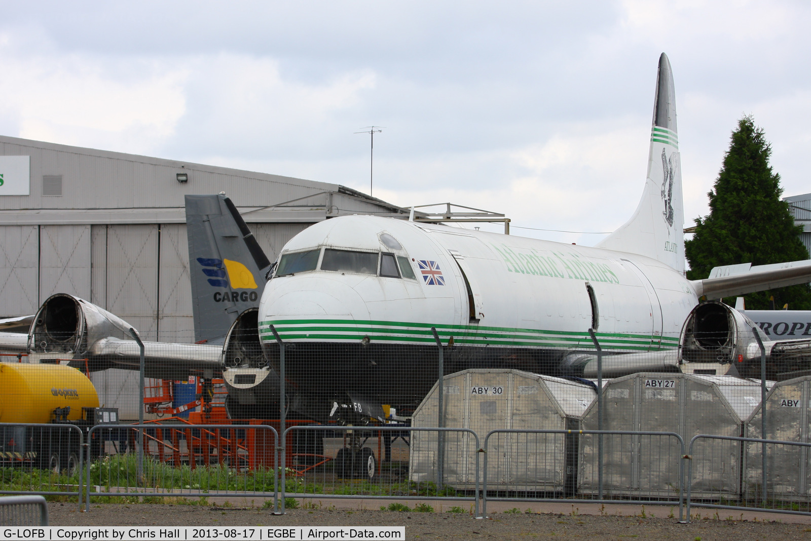 G-LOFB, 1961 Lockheed L-188C(F) Electra C/N 1131, being parted out for Buffalo Airways