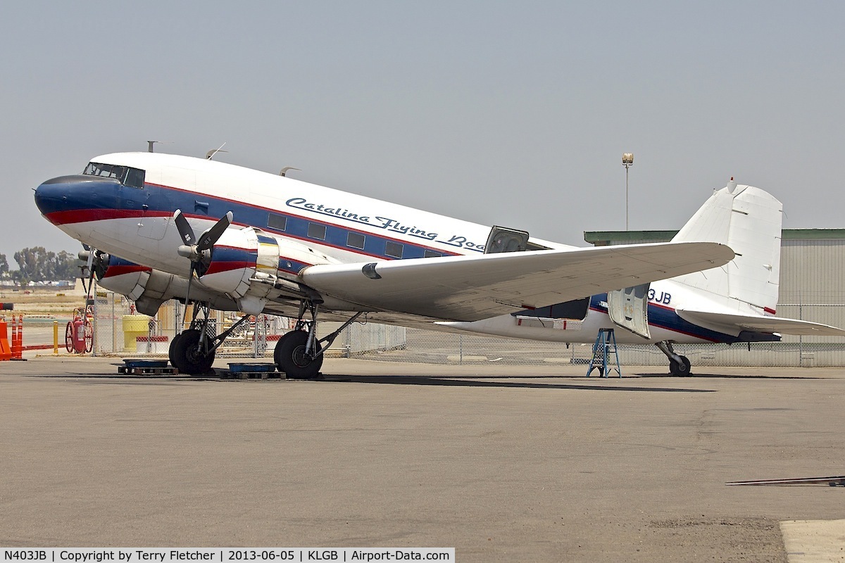 N403JB, 1945 Douglas DC3C-R-1830-90C (C-47B) C/N 16944/34203, Photographed at Long Beach Airport , California