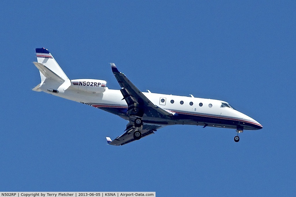 N502RP, 2006 Israel Aircraft Industries Gulfstream G150 C/N 212, On approach to John Wayne , Orange County Airport , Santa Ana , California