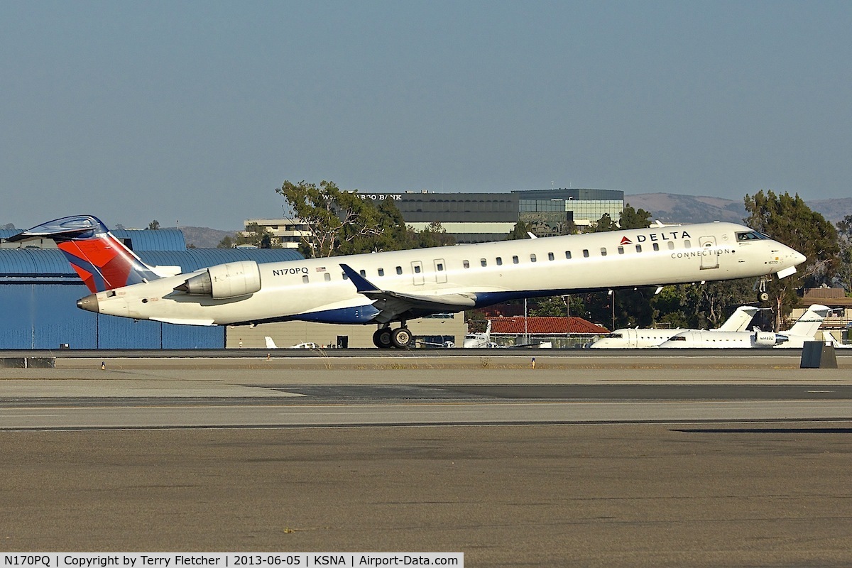 N170PQ, 2008 Bombardier CRJ-900ER (CL-600-2D24) C/N 15170, At John Wayne , Orange County Airport , Santa Ana , California