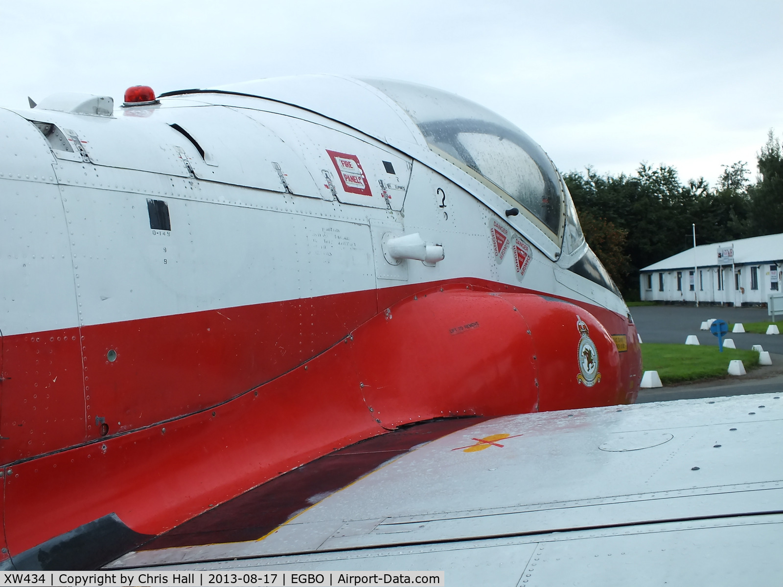 XW434, 1972 BAC 84 Jet Provost T.5A C/N EEP/JP/1056, Halfpenny Green's new gate guard