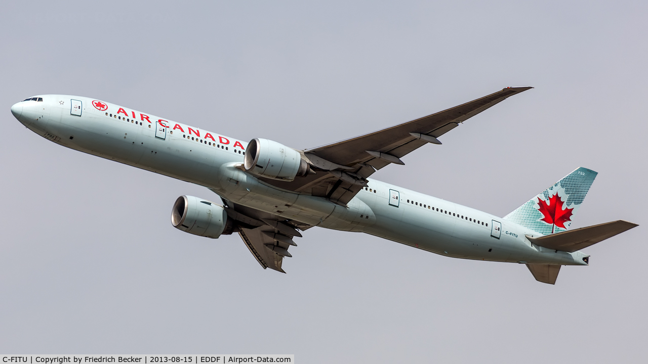 C-FITU, 2007 Boeing 777-333/ER C/N 35254, departure from Frankfurt