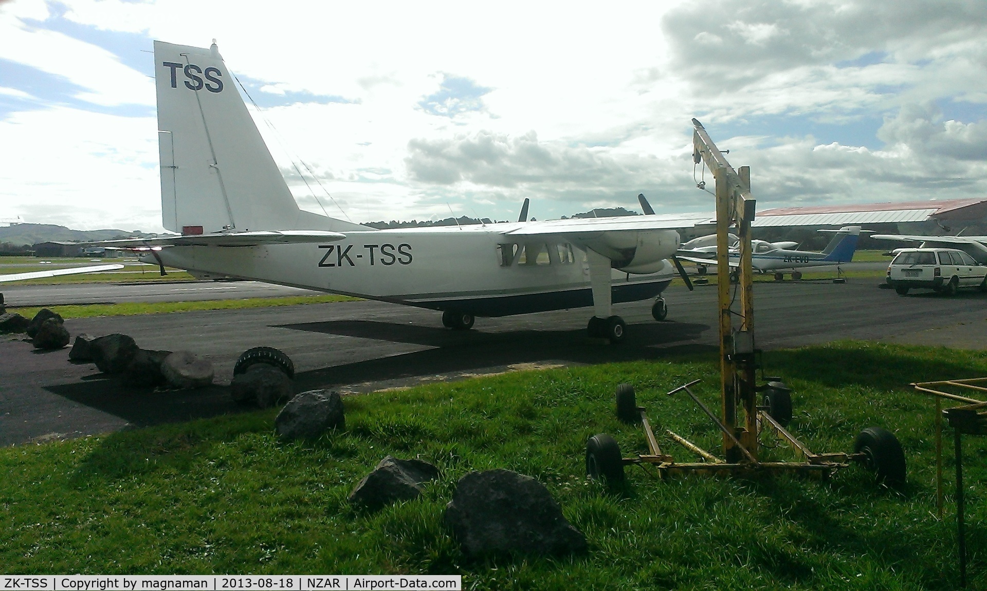 ZK-TSS, Britten-Norman BN-2A-26 Islander C/N 2043, Now sold on from Milford Sound Flights (titles removed). ZK-MSF also now at ardmore