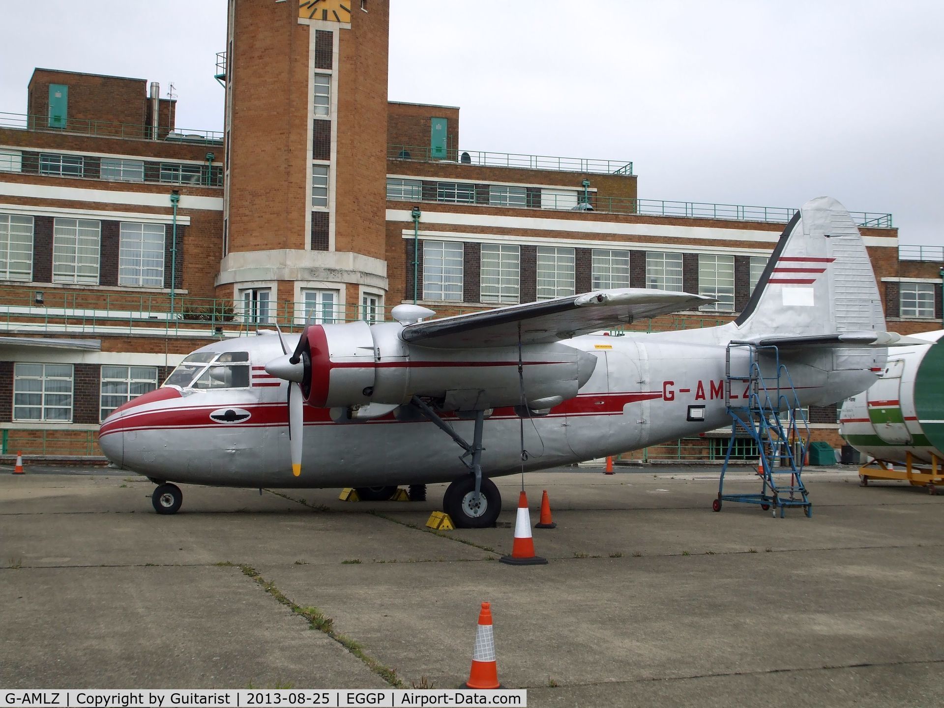 G-AMLZ, Percival P-50 Prince 6E C/N P50-46, On the apron at the old Liverpool airport which is now a hotel