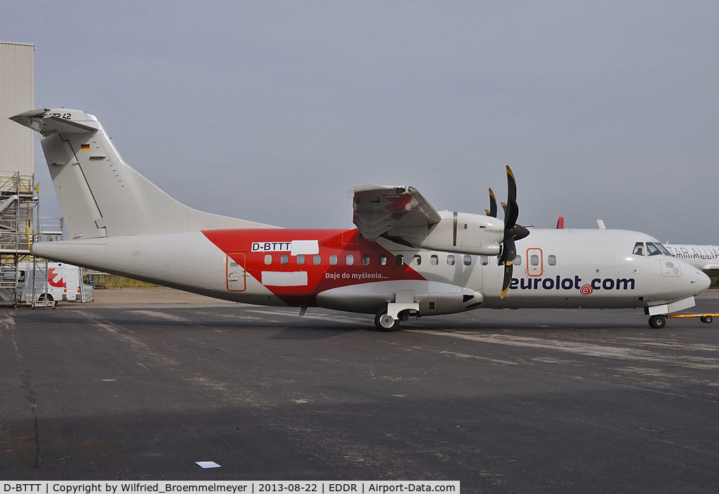 D-BTTT, 1999 ATR 42-500 C/N 603, Aircraft back in German Register after lease to Eurolot.