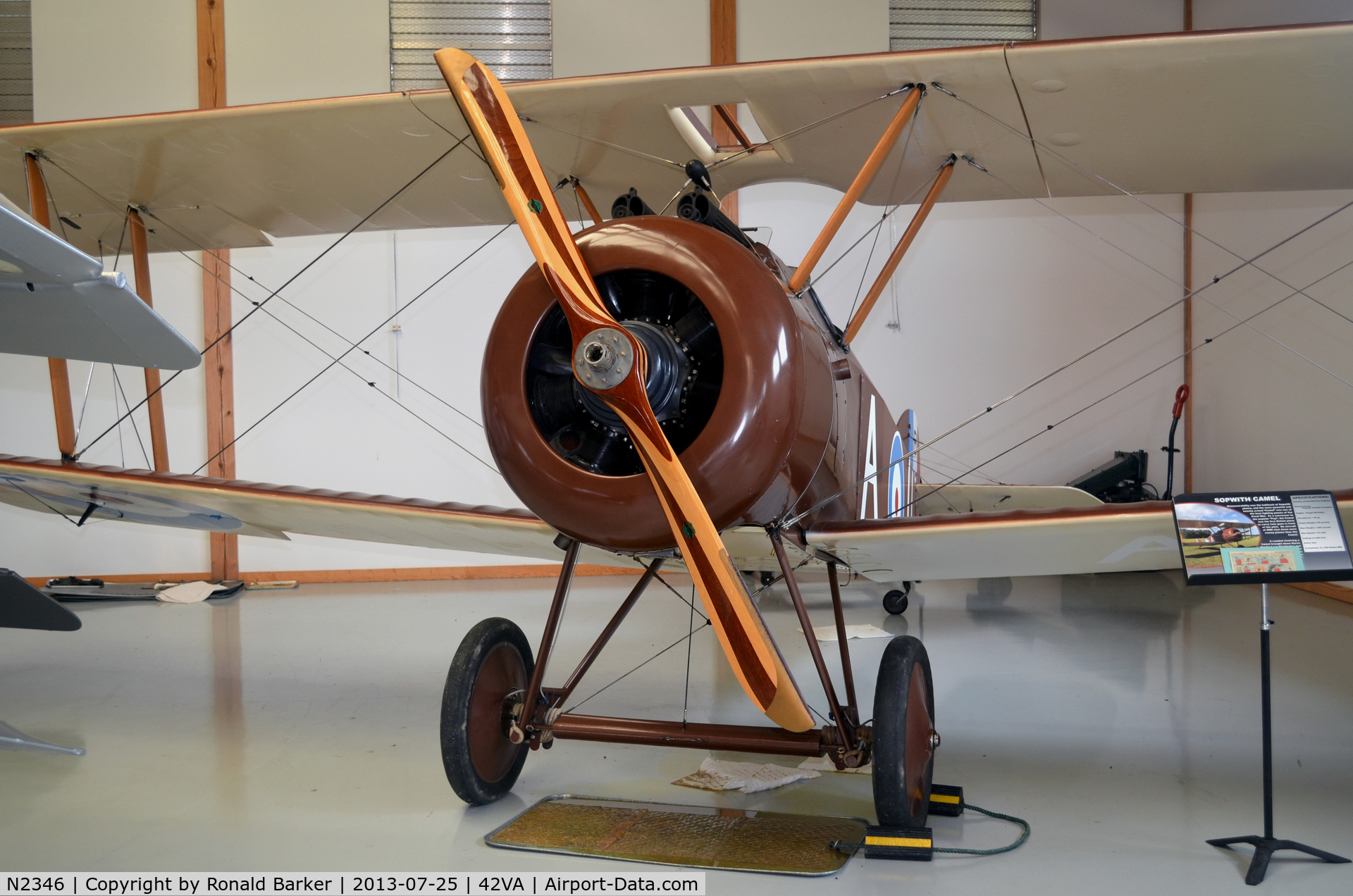 N2346, Sopwith F.1 Camel Replica C/N 6234, Military Aviation Museum, Pungo, VA
