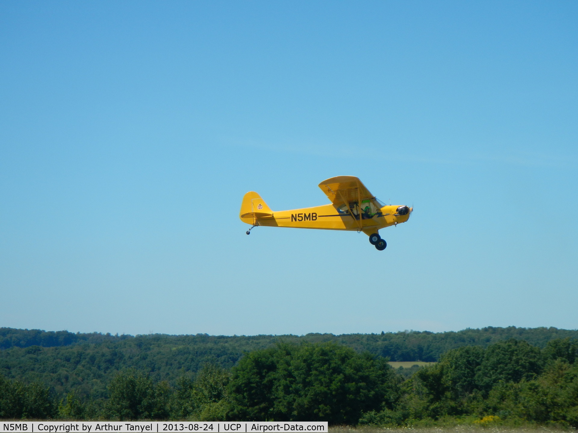 N5MB, 1946 Piper J3C-65 Cub C/N 20849, Taking off from UCP airshow