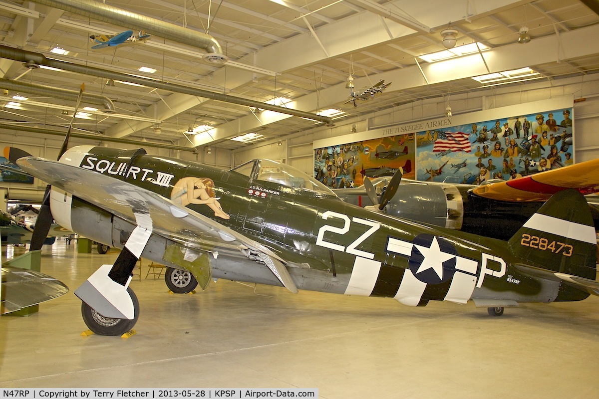 N47RP, 1945 Republic P-47D Thunderbolt C/N 399-55744, Displayed at the Palm Springs Air Museum , California